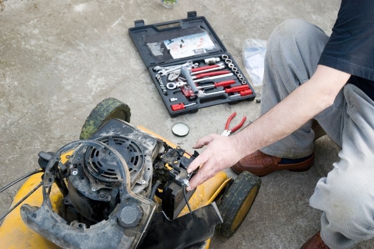 Damaged Lawnmower