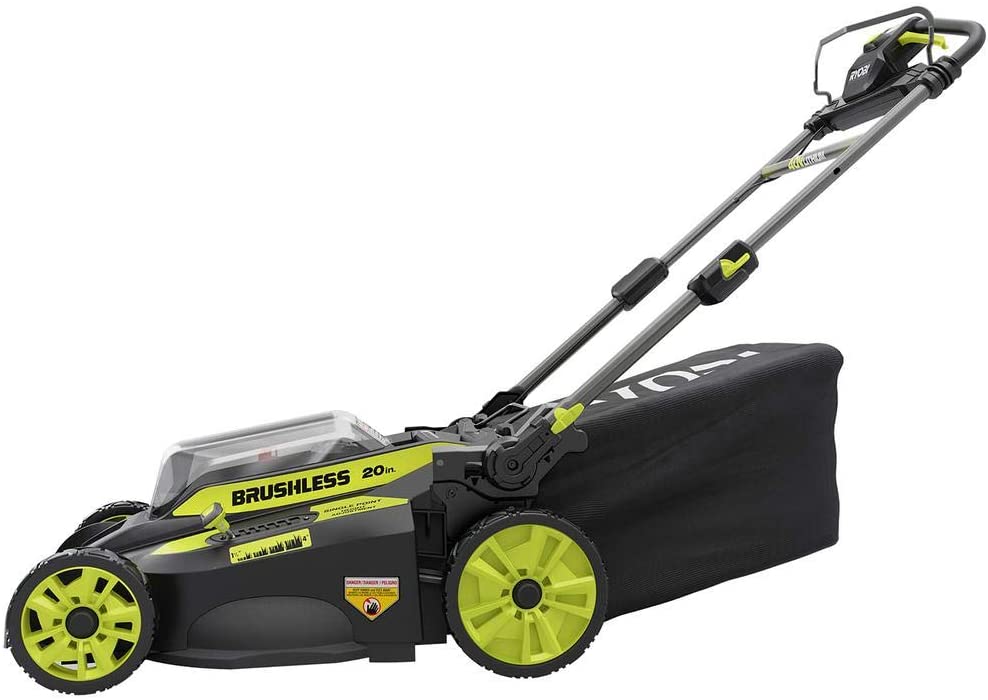 RYOBI 20 in. 40-Volt 6.0 Ah Lithium-Ion Battery Brushless Cordless Walk Behind Self-Propelled Lawn Mower with Charger Included